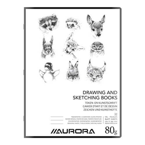 Tekenboek 210 x 16,5 cm, 12 vellen zonder watermerk | Aurora Tekenboek 210 x 16,5 cm, 12 vellen zonder watermerk | Aurora